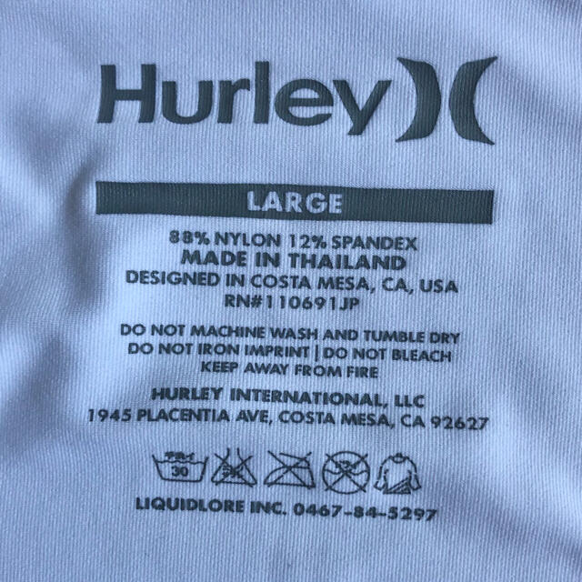 Hurley(ハーレー)のHurley UVケア ラッシュ ガード パーカー サイズ L スポーツ/アウトドアのスポーツ/アウトドア その他(サーフィン)の商品写真