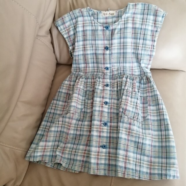 ゆうき様専用　ブルー系 チェックワンピース 他おまとめセット キッズ/ベビー/マタニティのキッズ服女の子用(90cm~)(ワンピース)の商品写真