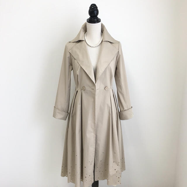 美品 定価13万円 フォクシー FOXEY 洗える ベルト トレンチ コート www