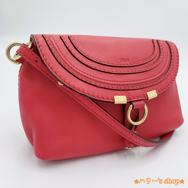 【美品】Chloe クロエ マーシー ショルダーバッグ クロスボディ RED