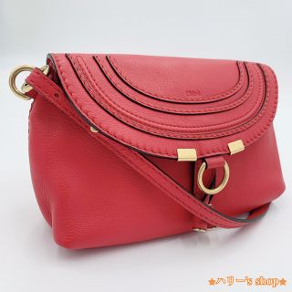 クロエ(Chloe)の【美品】Chloe クロエ マーシー ショルダーバッグ クロスボディ RED(ショルダーバッグ)