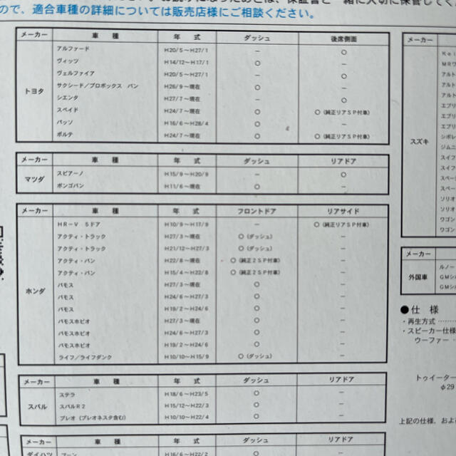 Pioneer(パイオニア)のTS-F1040 パイオニア 10cmコアキシャル2ウェイスピーカー 車載用 自動車/バイクの自動車(カーオーディオ)の商品写真