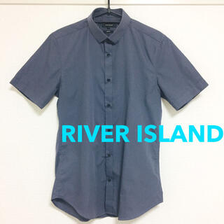 リバーアイランド(RIVER ISLAND)のRIVER ISLAND 半袖　シャツ　グレー　S(シャツ)
