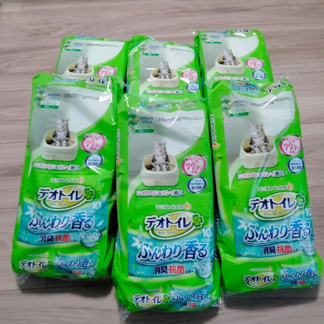 デオトイレ ふんわり香る消臭・抗菌シート ナチュラルガーデン (10枚×6袋)