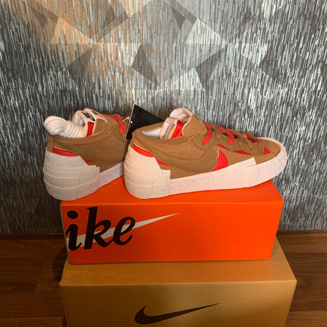 sacai(サカイ)のSACAI × NIKE BLAZER LOW "BRITISH TAN"US8 メンズの靴/シューズ(スニーカー)の商品写真