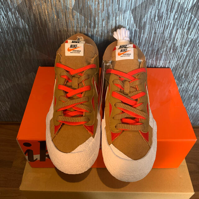 sacai(サカイ)のSACAI × NIKE BLAZER LOW "BRITISH TAN"US8 メンズの靴/シューズ(スニーカー)の商品写真