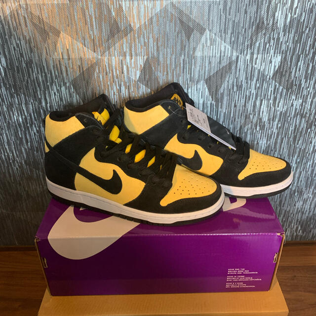 NIKE SB DUNK HIGH "MAIZE AND BLACK"26cm