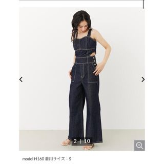 リエンダ(rienda)のrienda サイドカットDENIMロンパース(オールインワン)