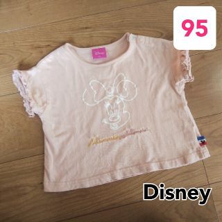 ディズニー(Disney)の即日発送★ミニーマウス★女の子95★トップス Tシャツ★半袖★フリル★ピンク(Tシャツ/カットソー)