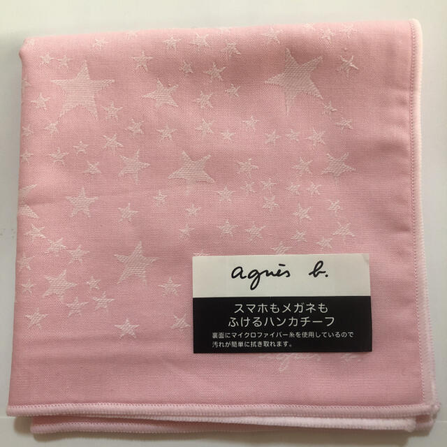 agnes b.(アニエスベー)のアニエスベー　ハンカチ　新品　未使用　ピンク レディースのファッション小物(ハンカチ)の商品写真