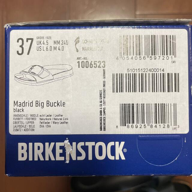 BIRKENSTOCK(ビルケンシュトック)のビルケンシュトック👣マドリッド ビッグバックル 黒　37 レディースの靴/シューズ(サンダル)の商品写真