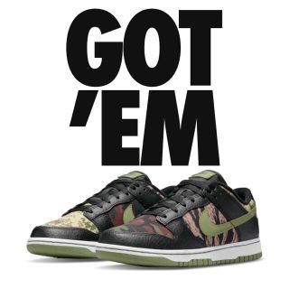 ナイキ(NIKE)のNIKE DUNK LOW SE "BLACK MULTI CAMO"(スニーカー)