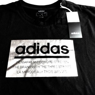 アディダス(adidas)の【新品・タグ付】adidas シルバーロゴ Tシャツ❣️MとLL アディダス(Tシャツ/カットソー(半袖/袖なし))