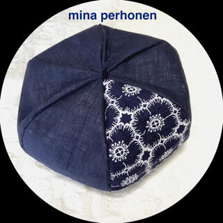 ミナペルホネン(mina perhonen)のミナペルホネン❤︎ベレー帽❤︎アネモネネイビー❤︎ハンドメイド(帽子)