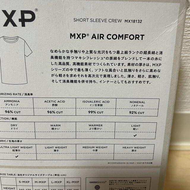 GOLDWIN(ゴールドウィン)の未使用　MXP/SHORT SLEEVE CREW エアコンフォート S グレイ メンズのトップス(Tシャツ/カットソー(半袖/袖なし))の商品写真