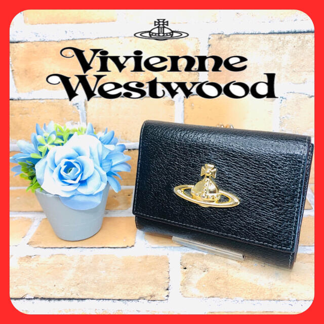 美品✨Vivienne Westwood 折り財布 レザー ブラック