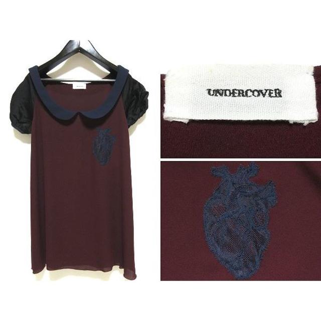 UNDERCOVER(アンダーカバー)のUNDERCOVER アンダーカバー 13AW 素材切替 心臓レースブラウス 1 レディースのトップス(シャツ/ブラウス(半袖/袖なし))の商品写真