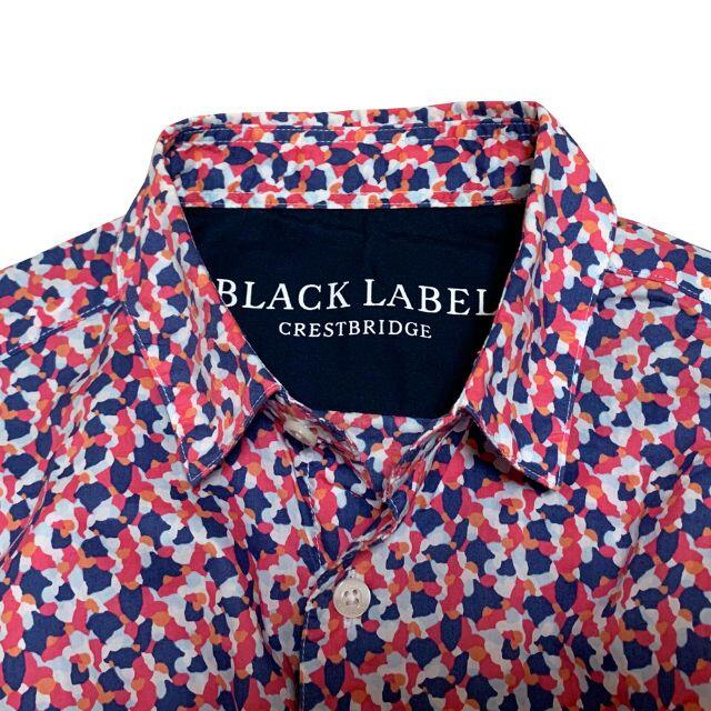 BLACK LABEL CRESTBRIDGE(ブラックレーベルクレストブリッジ)のブラックレーベルクレストブリッジ ロゴ刺繍 花柄 モザイク柄 長袖 シャツ M メンズのトップス(シャツ)の商品写真