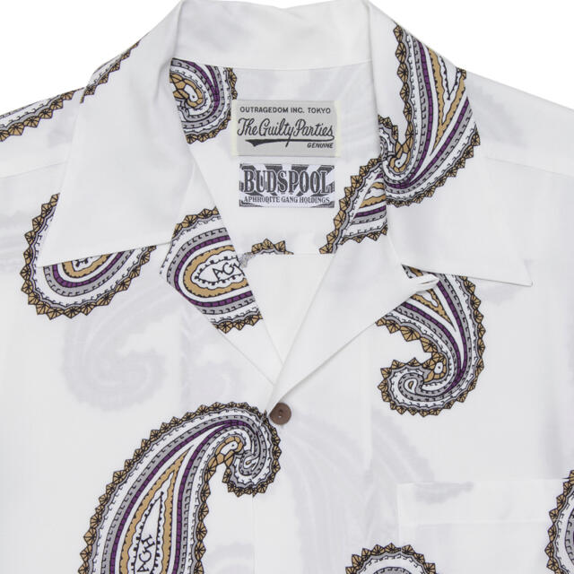WACKO MARIA x BUDSPOOL ペイズリー 白 M-eastgate.mk