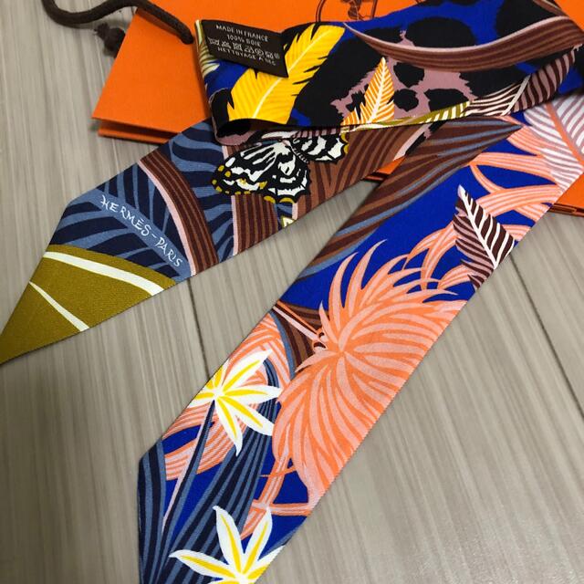 極美品HERMES エルメス ツイリー フューシャ ヴェール ジョーヌ