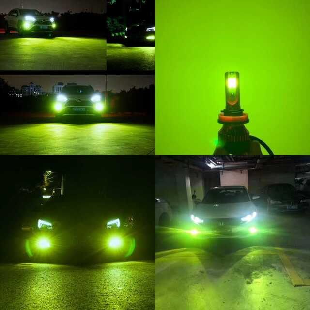 爆光 LEDフォグランプ アップルグリーンレモン HB4 高輝度
