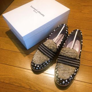 ツモリチサト(TSUMORI CHISATO)のtsumori chisato WALKドット柄コンビローファー(ローファー/革靴)