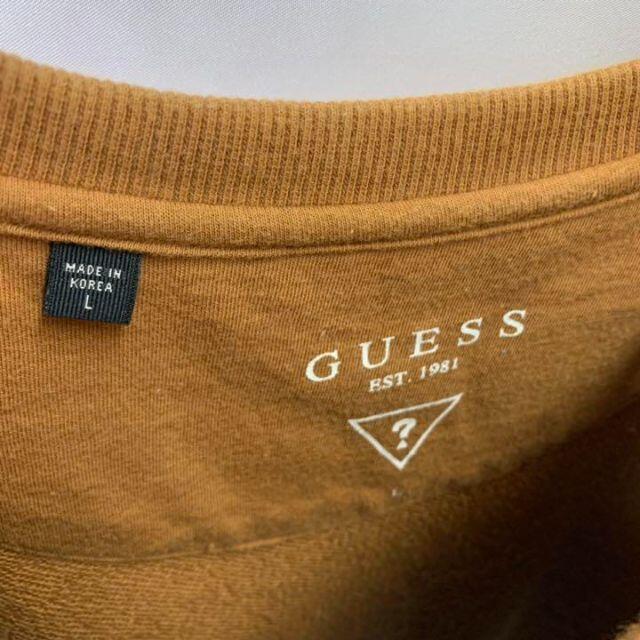 GUESS(ゲス)の【デカロゴ】　ゲス　GUESS トレーナー　スエット　ライトブラウン メンズのトップス(スウェット)の商品写真