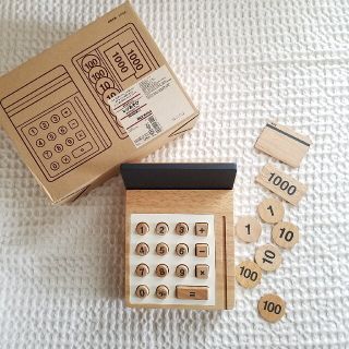 ムジルシリョウヒン(MUJI (無印良品))の【R様専用】木のおままごと　レジあそび　無印良品(知育玩具)