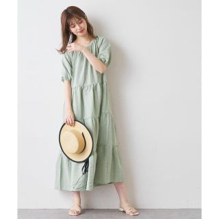 ナチュラルクチュール(natural couture)の専用　ナチュラルクチュール♡ シャーリングティアードリラックスワンピース(ロングワンピース/マキシワンピース)