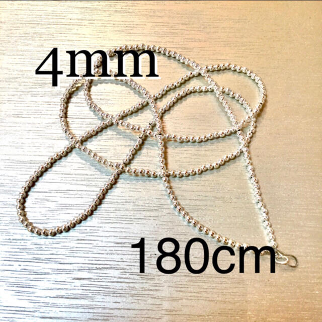 ネックレス4mm ナバホパール　デザイン　ネックレス　180cm