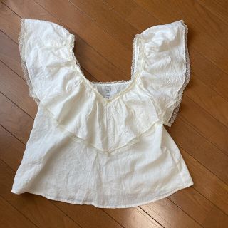 ザラ(ZARA)のZARA 襟付きブラウス　フリルブラウス(シャツ/ブラウス(半袖/袖なし))