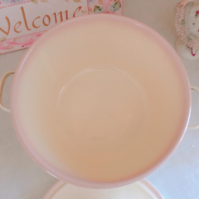imane イマン ダイアナローズ キャセロール 両手鍋 ホーロー 美品 レア