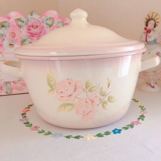 ♡imane 浪漫deイマン ダイアナローズ 陶器キャセロールS 土鍋♡