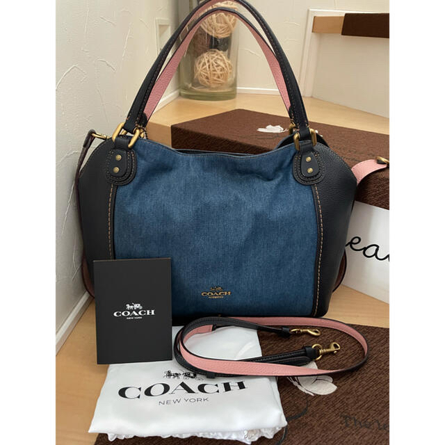 【最終値下げ】コーチ COACH  デニム花柄バッグ