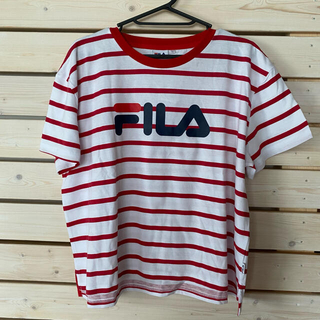 フィラ(FILA)のFILA 白×赤ボーダー半袖Tシャツ(Tシャツ(半袖/袖なし))