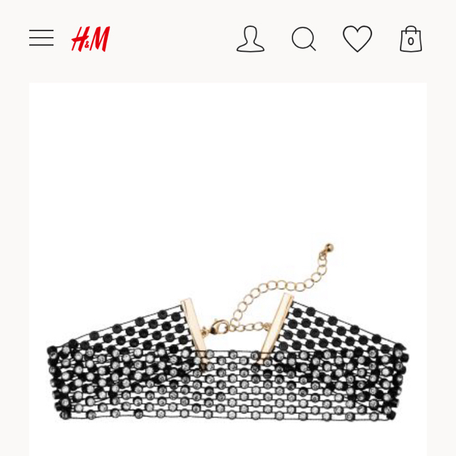 H&M(エイチアンドエム)のチョーカー　H&M ブラック　 レディースのアクセサリー(ネックレス)の商品写真