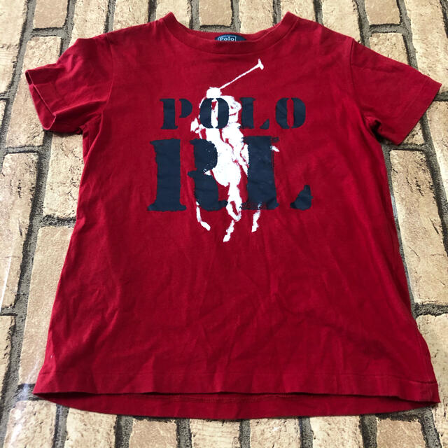 Ralph Lauren(ラルフローレン)の【Ralph Lauren】ラルフ ビッグポニープリント　Tシャツ 赤 120 キッズ/ベビー/マタニティのキッズ服男の子用(90cm~)(Tシャツ/カットソー)の商品写真