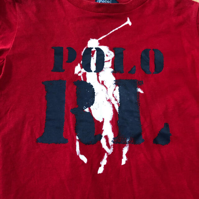 Ralph Lauren(ラルフローレン)の【Ralph Lauren】ラルフ ビッグポニープリント　Tシャツ 赤 120 キッズ/ベビー/マタニティのキッズ服男の子用(90cm~)(Tシャツ/カットソー)の商品写真