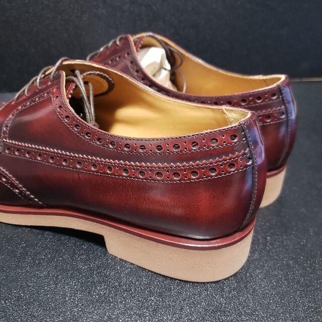 ☆256 25.5cm ジョルジオ アルマーニ レザー サドル シューズ 革靴