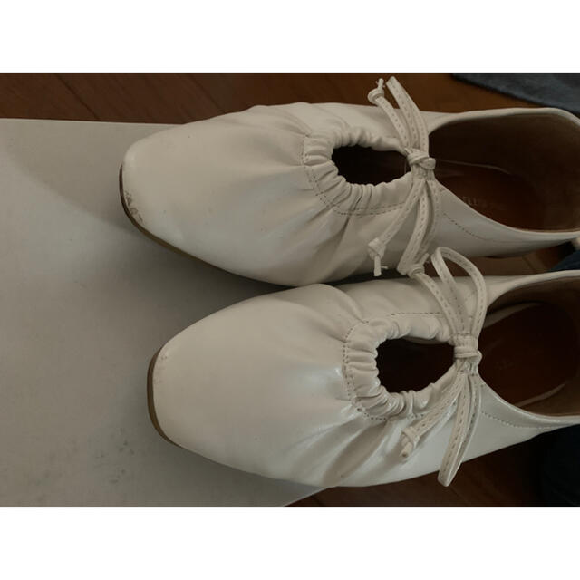 ソフトリボンギャザーフラットシューズ レディースの靴/シューズ(バレエシューズ)の商品写真