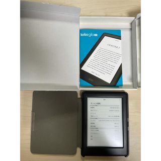 ラクテン(Rakuten)のRakuten Kobo glo HD 32GB カスタム済み ケース付(電子ブックリーダー)