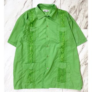 ヨウジヤマモト(Yohji Yamamoto)のvintage 90s xxl オーバーサイズ ライトグリーン キューバシャツ(シャツ)