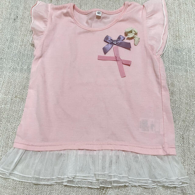 西松屋(ニシマツヤ)のTシャツ 120cm 130cm キッズ/ベビー/マタニティのキッズ服女の子用(90cm~)(Tシャツ/カットソー)の商品写真