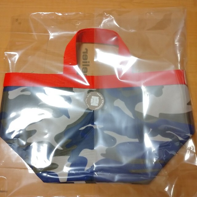 Herve Chapelier(エルベシャプリエ)のエルベシャプリエ 神戸 カモフラグリブルー×サンギーヌ×ドラジェ  Ｍサイズ レディースのバッグ(トートバッグ)の商品写真