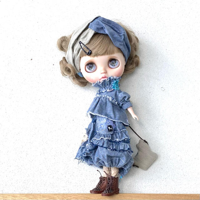 sankichiブライス　アウトフィット「ダンガリーとエプロン」blythe ハンドメイドのぬいぐるみ/人形(その他)の商品写真