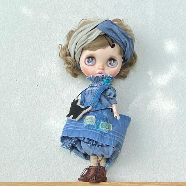 sankichiブライス　アウトフィット「ダンガリーとエプロン」blythe ハンドメイドのぬいぐるみ/人形(その他)の商品写真