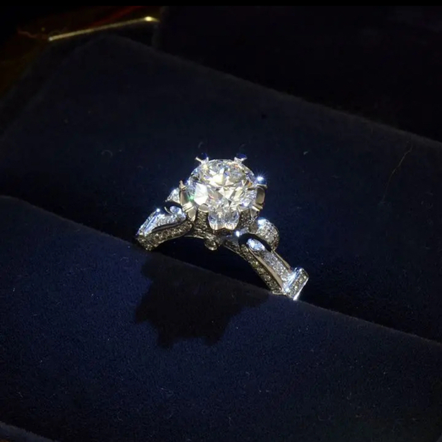 証明書付き　■MOISSANITE Diamond■ 1ct指輪11.5号 レディースのアクセサリー(リング(指輪))の商品写真