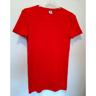 プチバトー(PETIT BATEAU)のプチバトー♡Tシャツ　赤　Sサイズ(Tシャツ(半袖/袖なし))