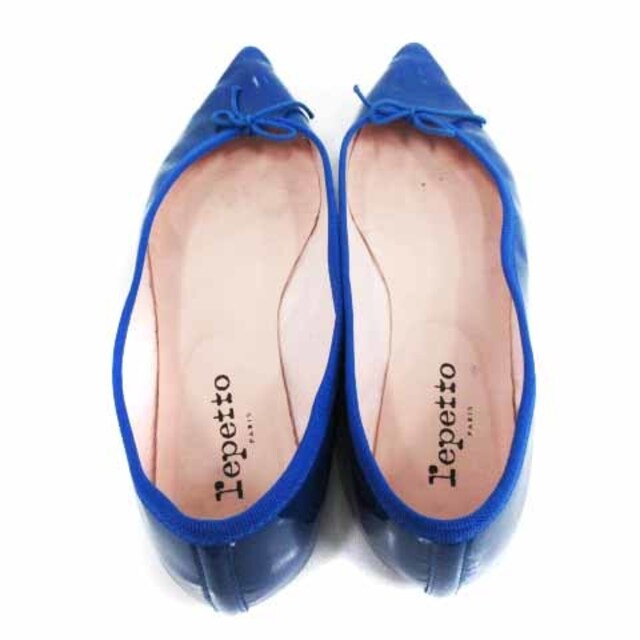 repetto(レペット)のレペット バレエシューズ エナメル ポインテッドトゥ 39 24.5cm 青 レディースの靴/シューズ(バレエシューズ)の商品写真