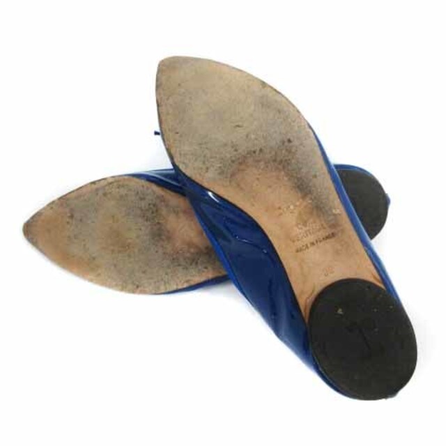 repetto(レペット)のレペット バレエシューズ エナメル ポインテッドトゥ 39 24.5cm 青 レディースの靴/シューズ(バレエシューズ)の商品写真